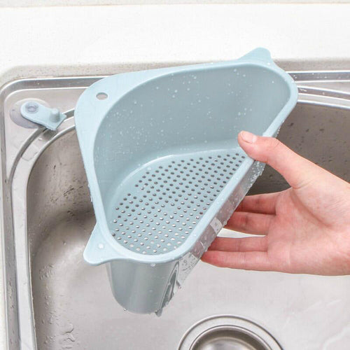 Multi-Function Triangle Sink Storage Rack – Kitchen Drain Basket & Sponge Holder (Sold by SabbaVie™)