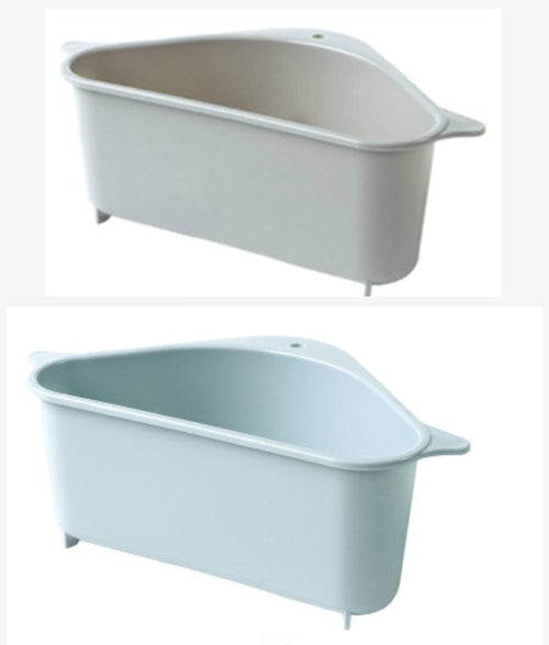 Multi-Function Triangle Sink Storage Rack – Kitchen Drain Basket & Sponge Holder (Sold by SabbaVie™)