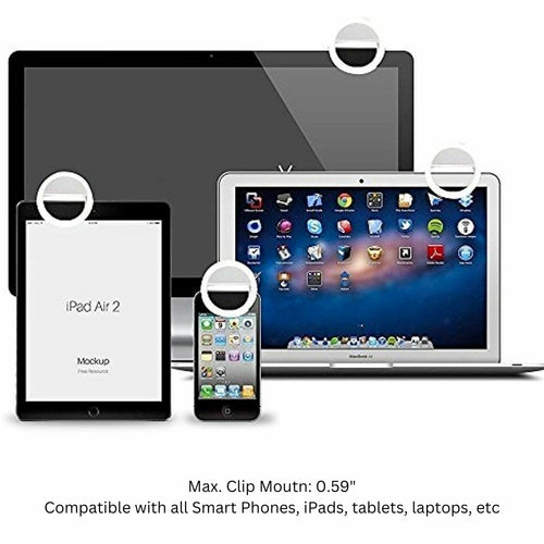 📸 SabbaVie™ Portable Selfie Ring Light Clip – 3-Mode LED Phone Ring