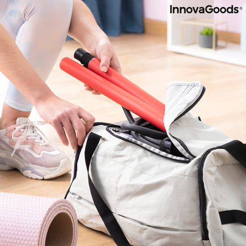 Portable Fitness Bar with Resistance Bands & Full-Body Workout Guide (Sold by SabbaVie™)