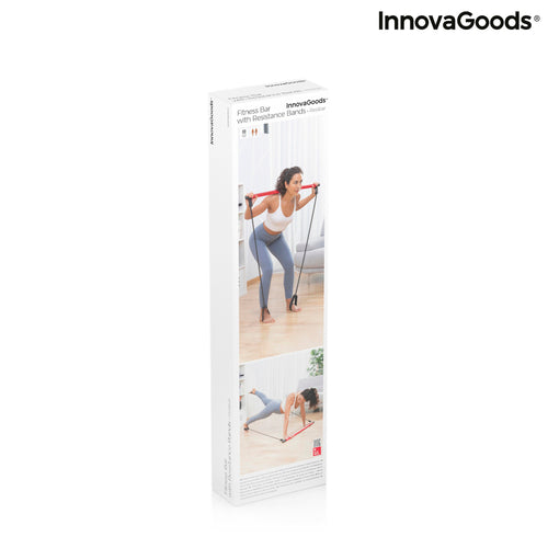 Portable Fitness Bar with Resistance Bands & Full-Body Workout Guide (Sold by SabbaVie™)