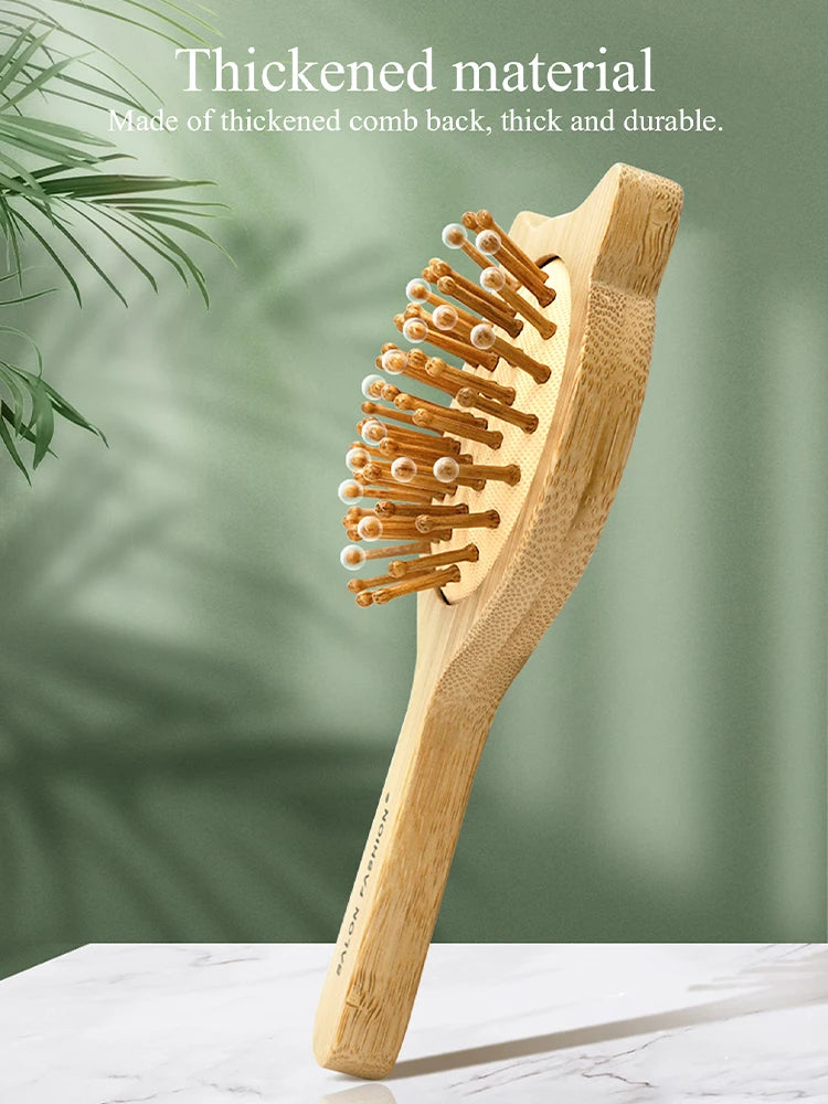 🪵 SabbaVie™ Natural Bamboo Hair Comb Collection — Anti-Static Massage & Detangling Brush Set