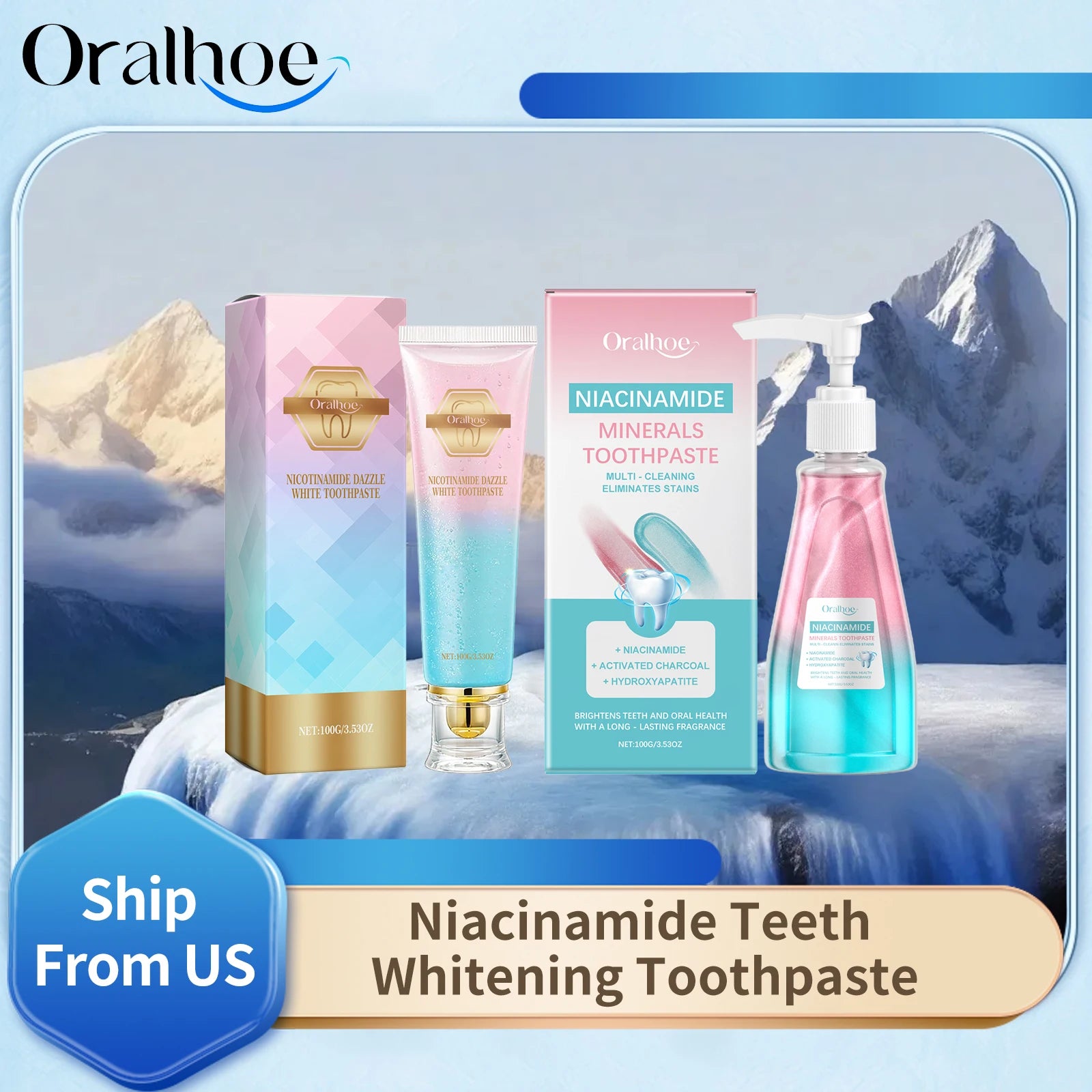 Teeth Whitening & Fresh Breath Toothpaste | Removes Stains, Whitens, and Protects Oral Hygiene (Sold by SabbaVie™)