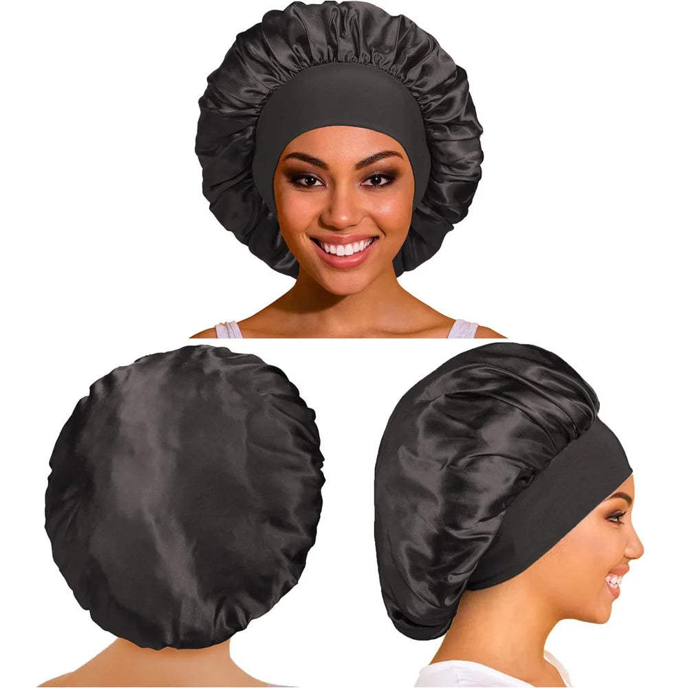 🎀 SabbaVie™ Satin Night Hair Cap — Protect Hair While You Sleep