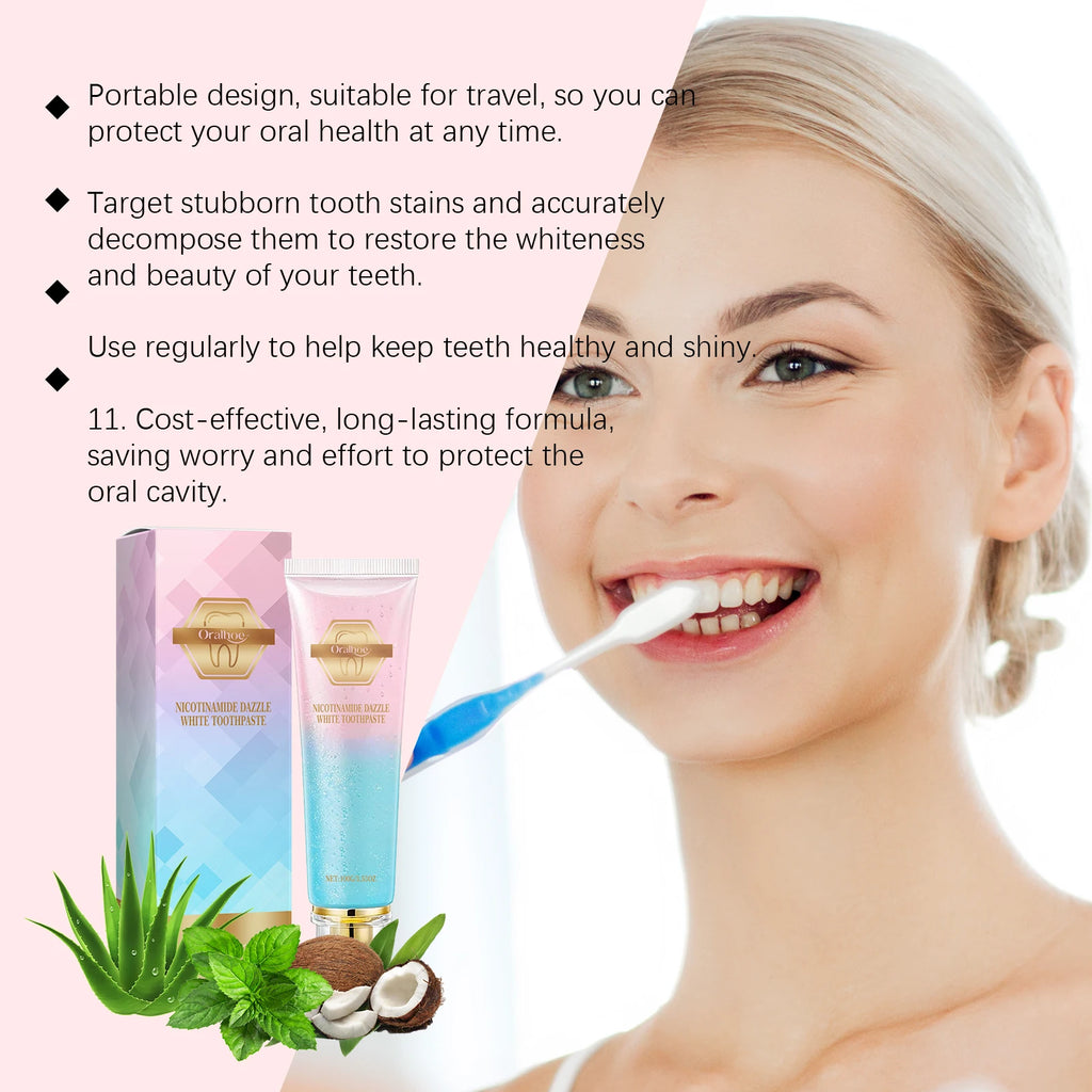 Teeth Whitening & Fresh Breath Toothpaste | Removes Stains, Whitens, and Protects Oral Hygiene (Sold by SabbaVie™)