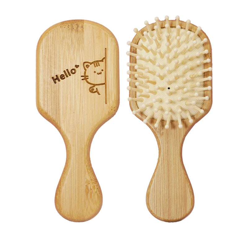 🪵 SabbaVie™ Natural Bamboo Hair Comb Collection — Anti-Static Massage & Detangling Brush Set