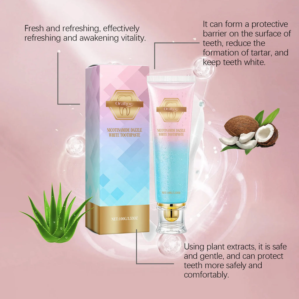 Teeth Whitening & Fresh Breath Toothpaste | Removes Stains, Whitens, and Protects Oral Hygiene (Sold by SabbaVie™)