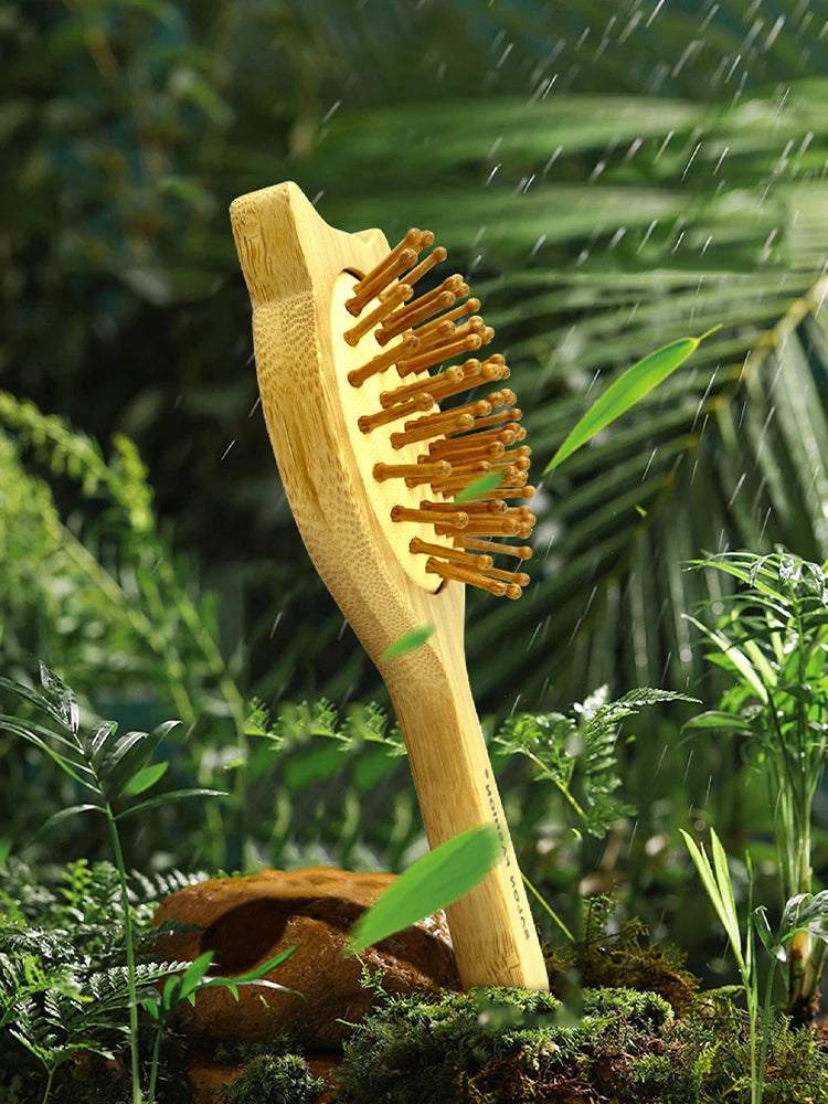 🪵 SabbaVie™ Natural Bamboo Hair Comb Collection — Anti-Static Massage & Detangling Brush Set