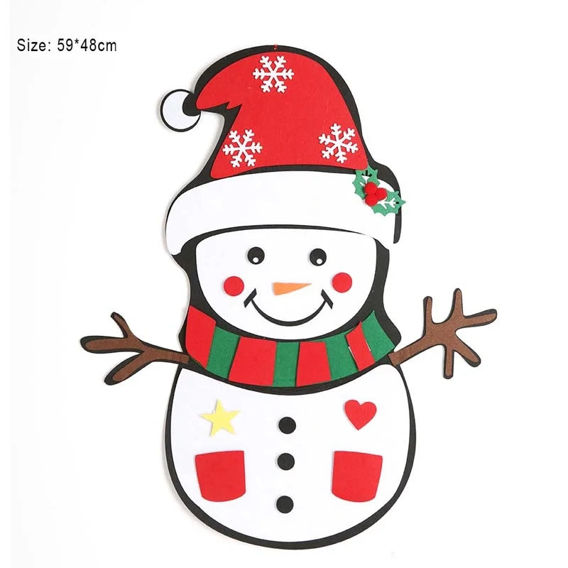 SabbaVie™ Thanksgiving & Christmas Felt Tree – DIY Wall Hanging with Cute Ornaments for Kids & Home Décor