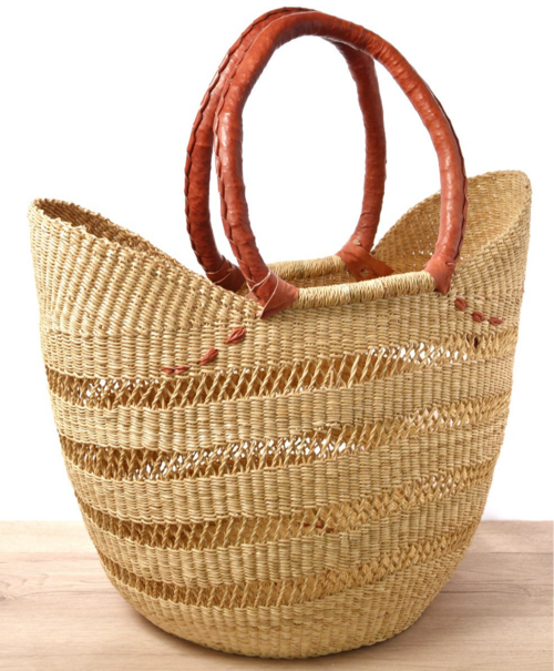 SabbaVie™ Tote Shopping Basket – Handwoven Natural Mesh