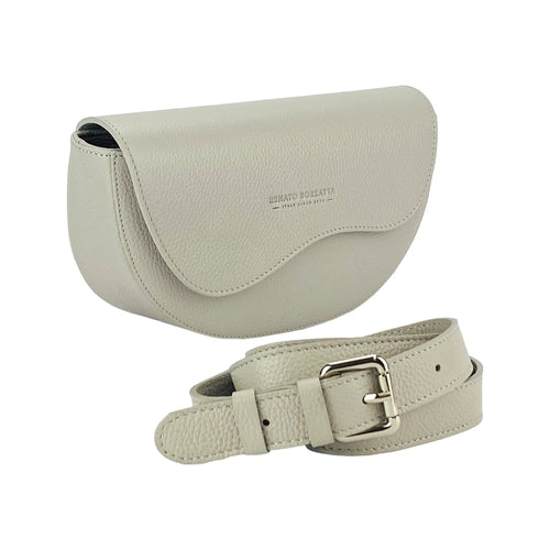 SabbaVie™ RB1027BO | Italian Genuine Leather Curved Crossbody Belt Bag