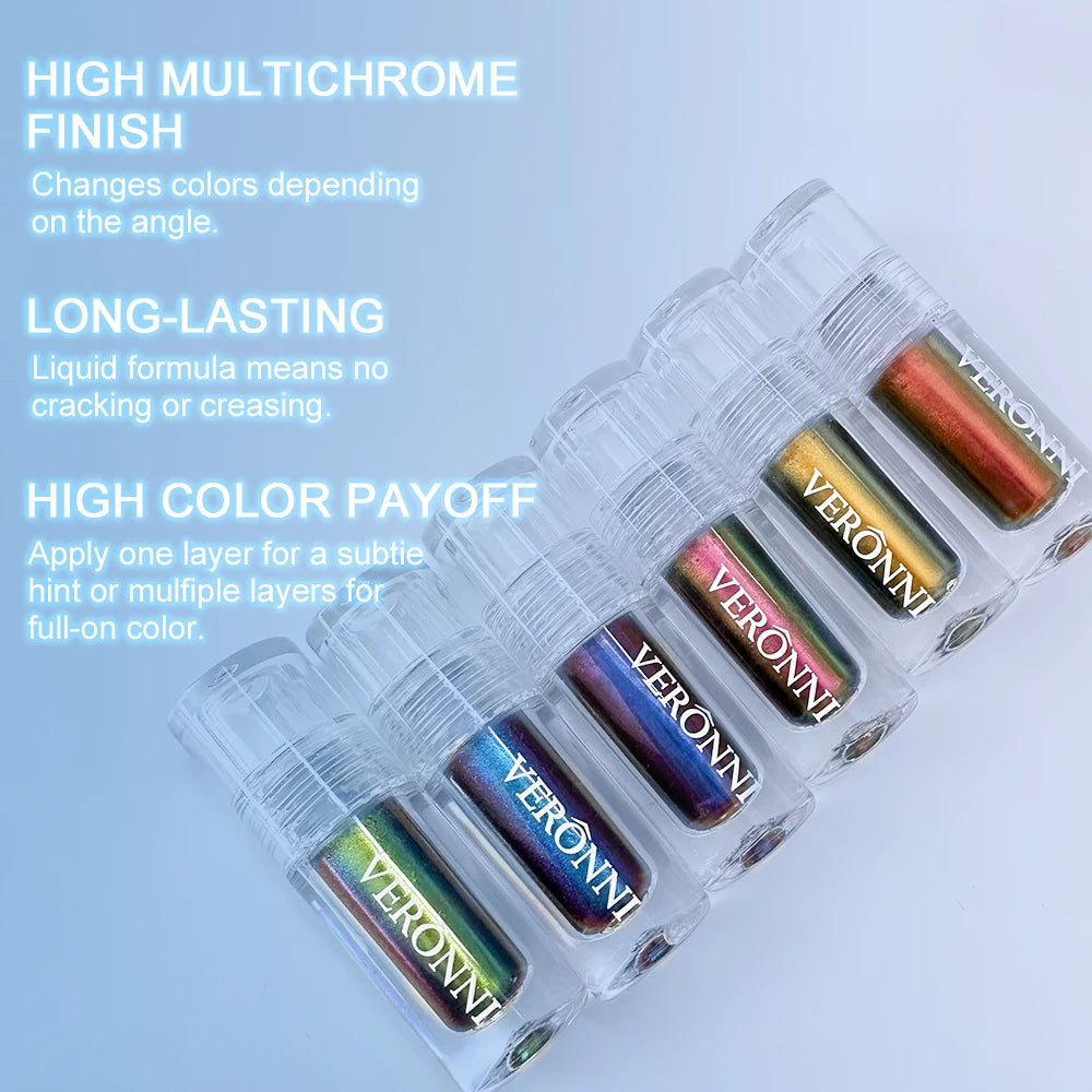 SabbaVie™ Chameleon Liquid Eyeshadow & Lip Glitter – Multi-Chrome Diamond Makeup for Eyes, Lips & Face