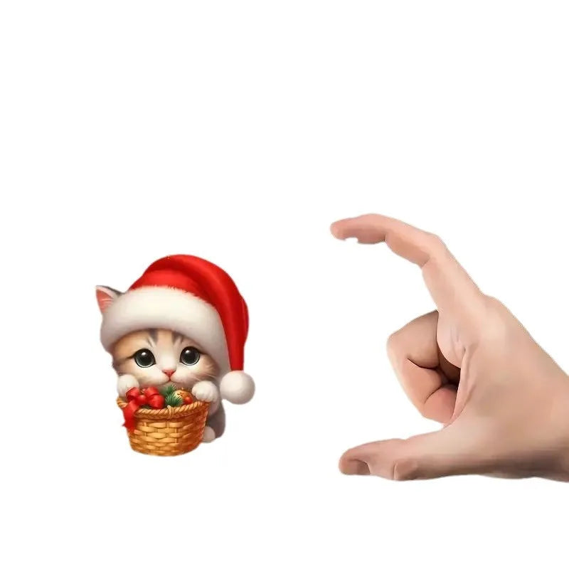 SabbaVie™ Christmas Cat Pendant Ornaments – Funny 2D Acrylic Hanging Décor