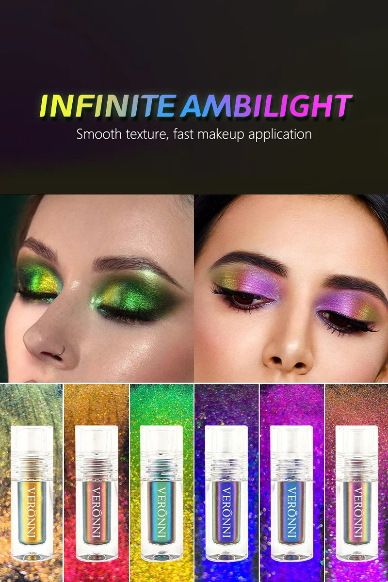 SabbaVie™ Chameleon Liquid Eyeshadow & Lip Glitter – Multi-Chrome Diamond Makeup for Eyes, Lips & Face