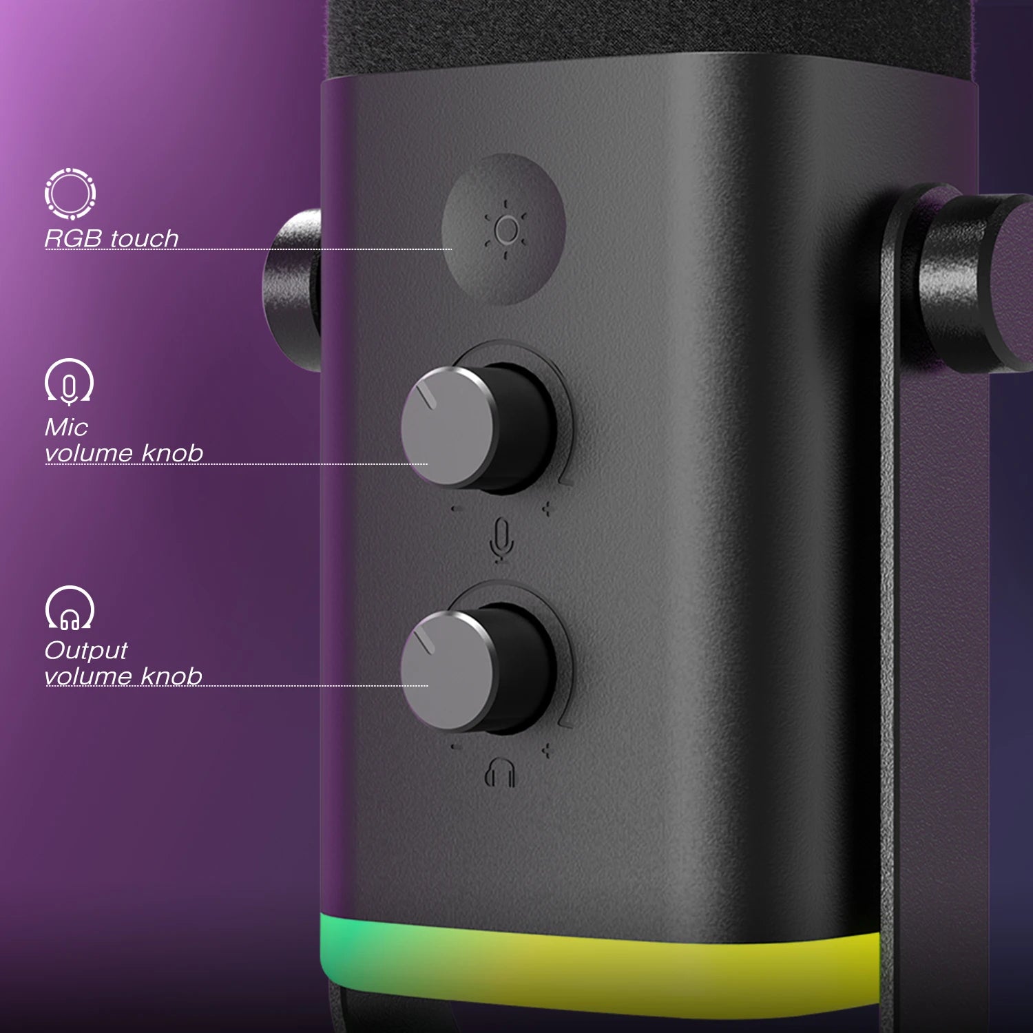 FIFINE™ Portable RGB Gaming Microphone with Noise Reduction & USB Plug-and-Play Dock (Sold by SabbaVie™)