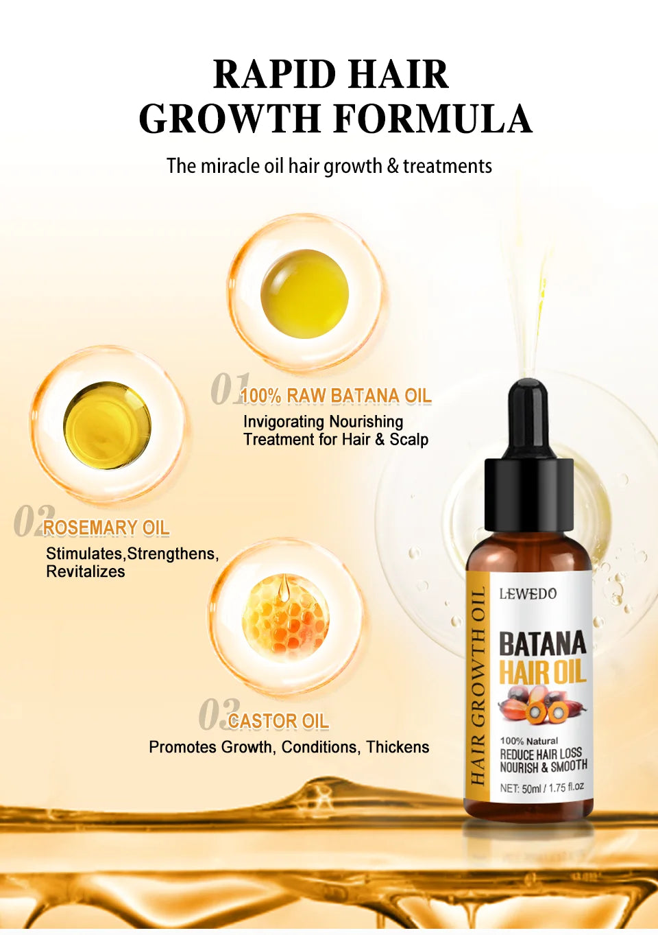 🌴 SabbaVie™ Pure Batana Hair Growth Oil — Nourish, Strengthen & Restore