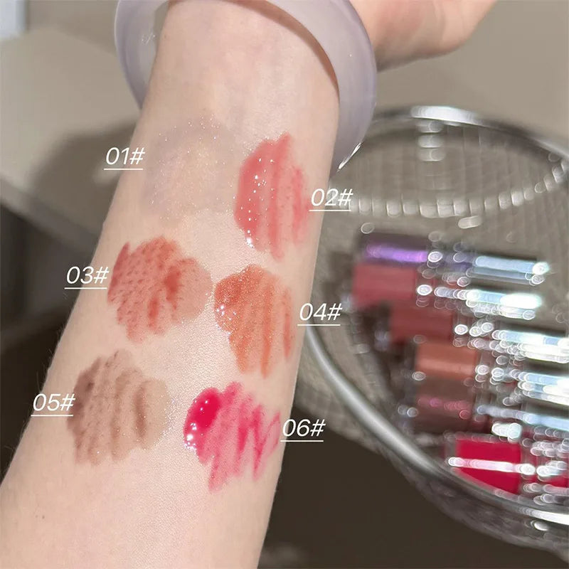 Luxury Glittering Mirror Lip Glaze – Shimmer Hydrating Lip Gloss (6 Colors) | Sold by SabbaVie™