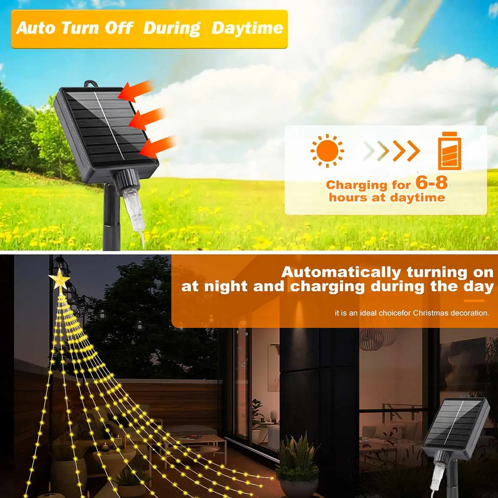 SabbaVie™ Outdoor LED Christmas Tree Lights – 2M / 3M – Multicolor & Warm White