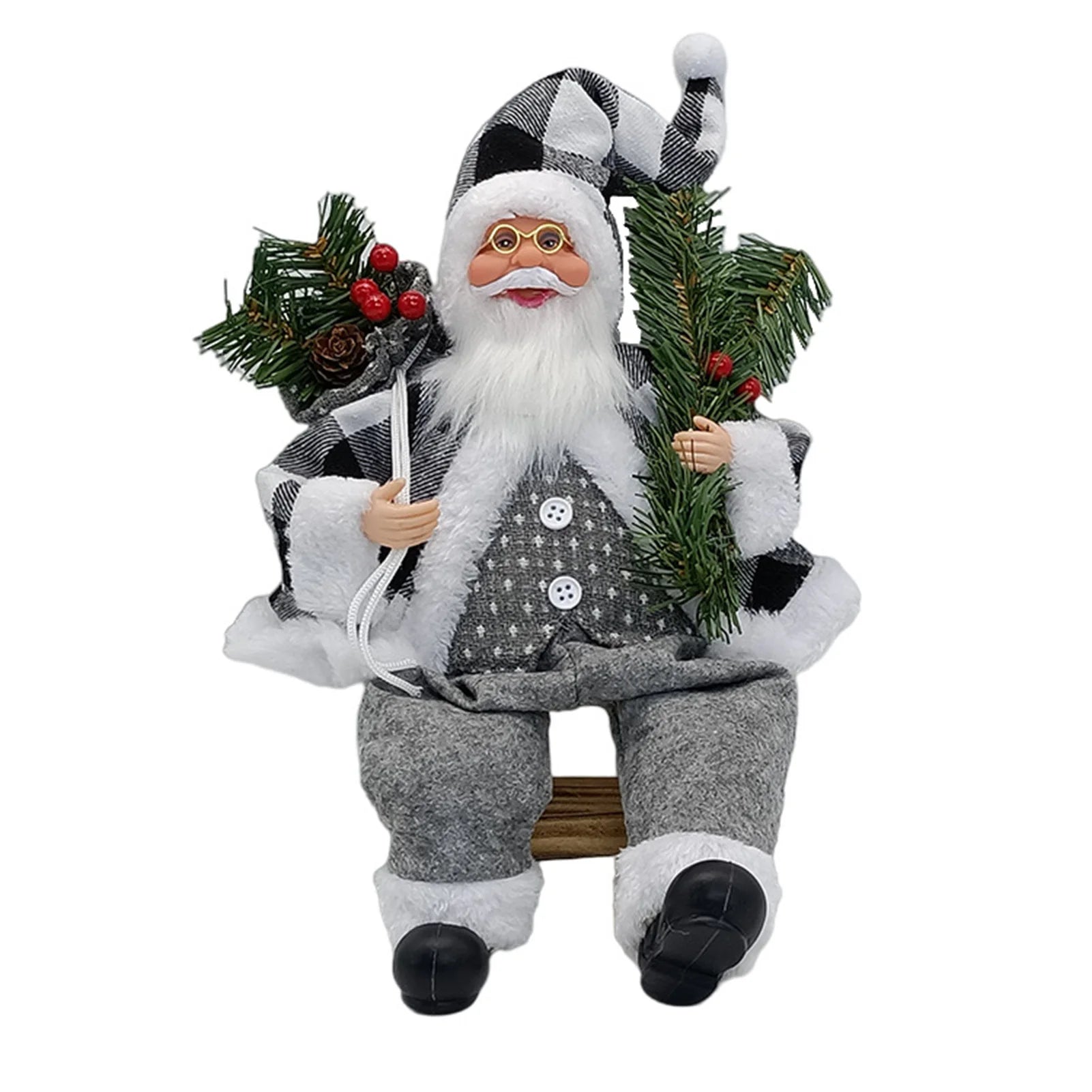 SabbaVie™ Luxury Christmas Standing Santa Figurines – Handcrafted Holiday Décor