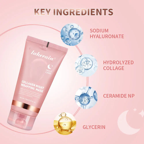 Collagen Jelly Cream – Hydrolyzed Collagen Overnight Facial Mask (Sold by SabbaVie™)