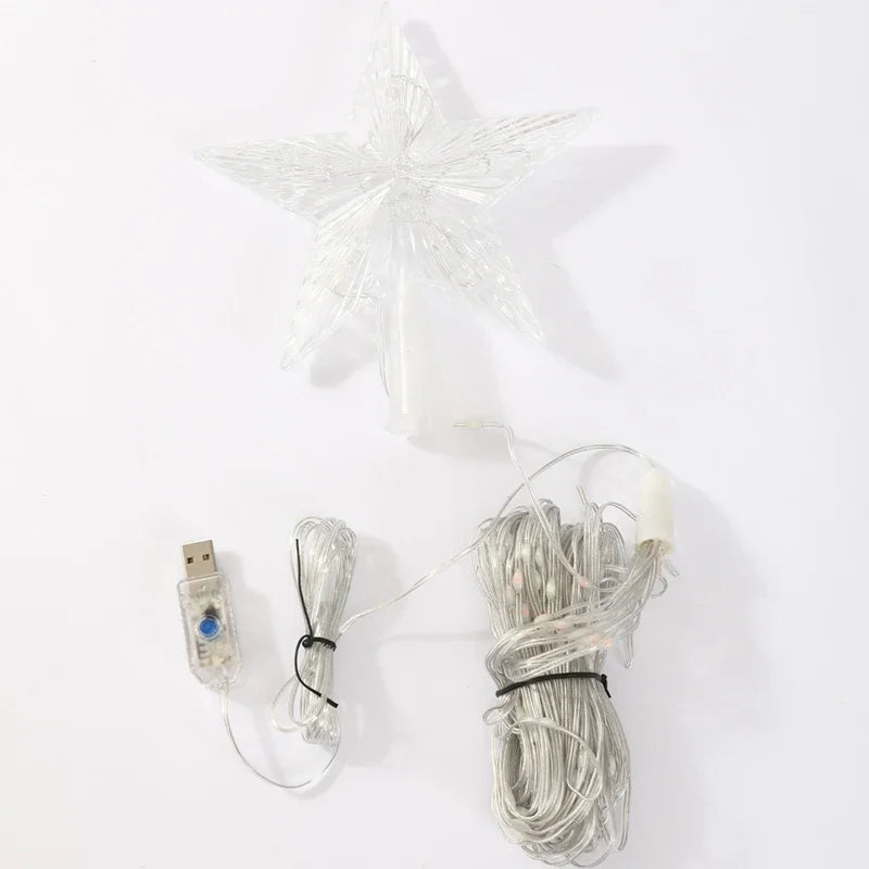 SabbaVie™ LED Christmas Waterfall Tree Lights – USB & Battery Powered