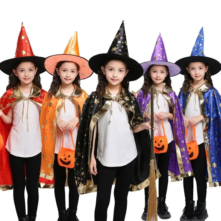 SabbaVie™ Wizard Kids Costume – Magical Cloak & Hat