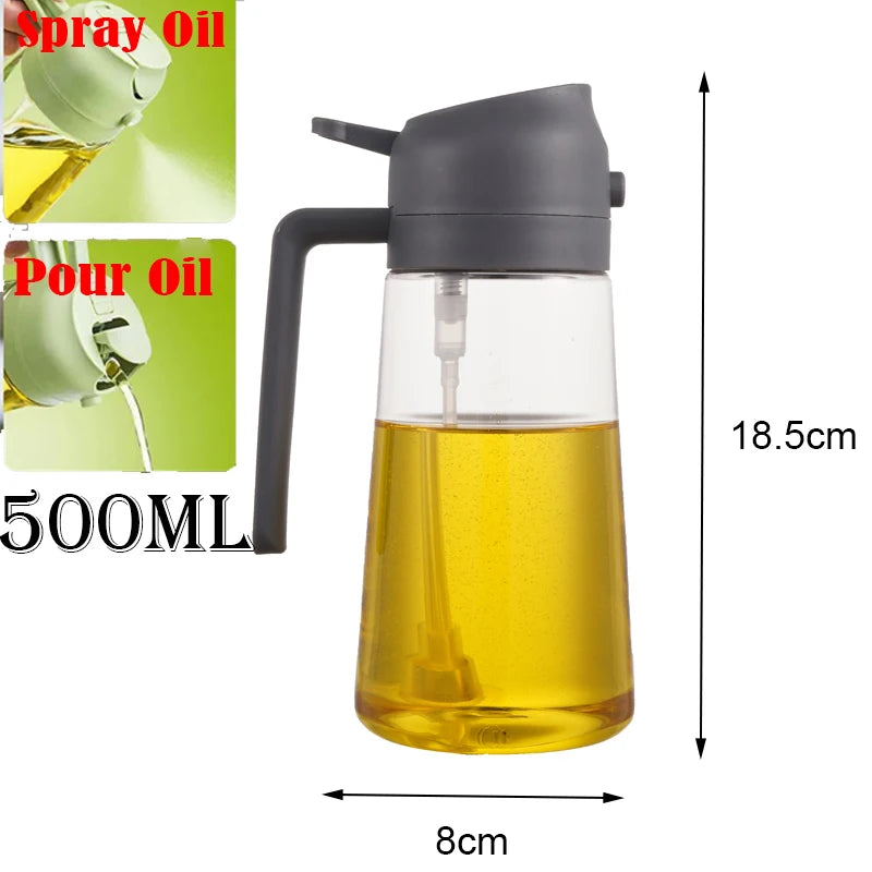 🫙 9️⃣ SabbaVie™ 2-in-1 Oil Dispenser & Sprayer — Precise Cooking Control