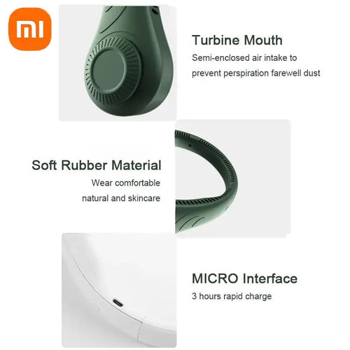 Xiaomi Portable 360° Cooling Neck Fan – Bladeless Air Conditioner Wearable (Sold by SabbaVie™)