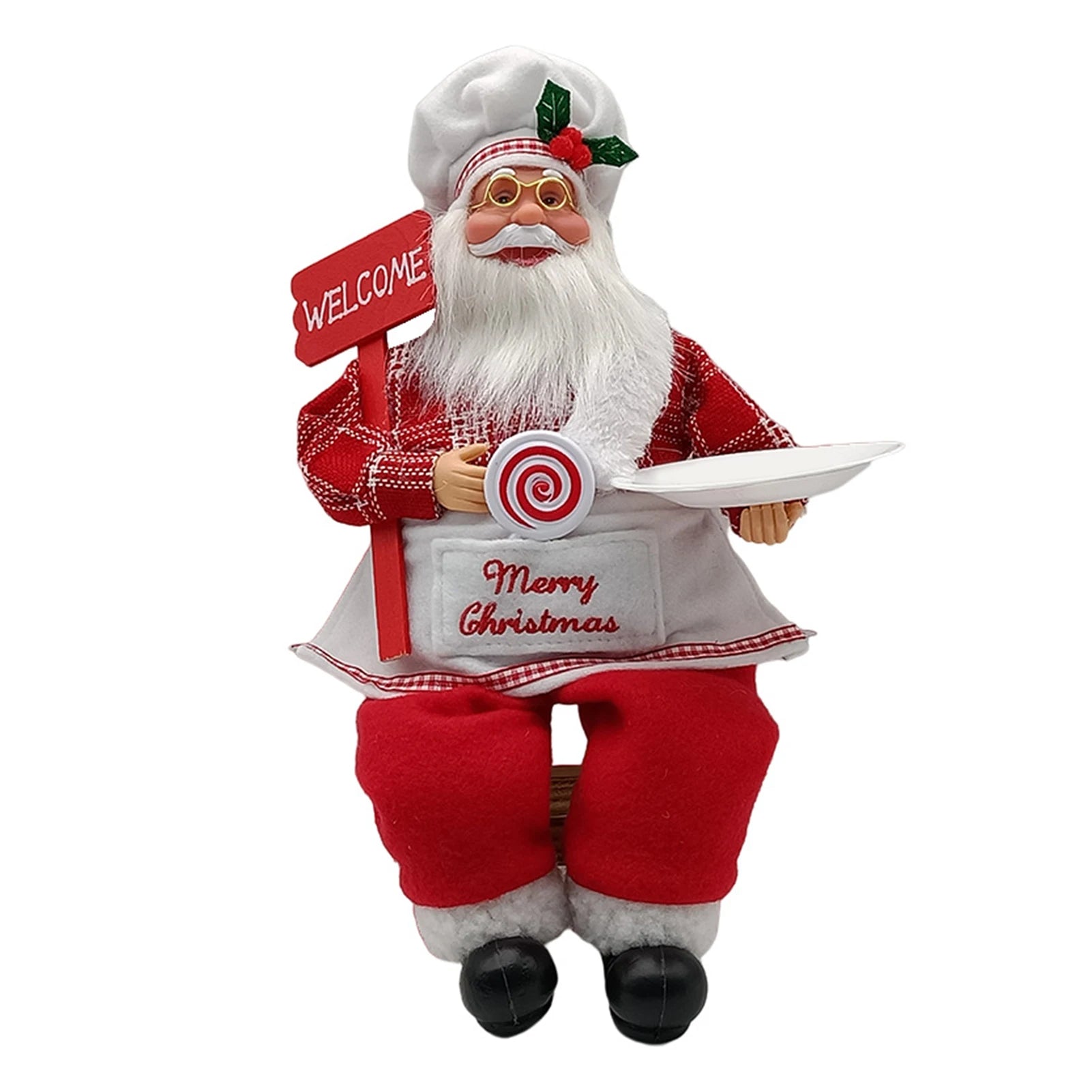 SabbaVie™ Luxury Christmas Standing Santa Figurines – Handcrafted Holiday Décor