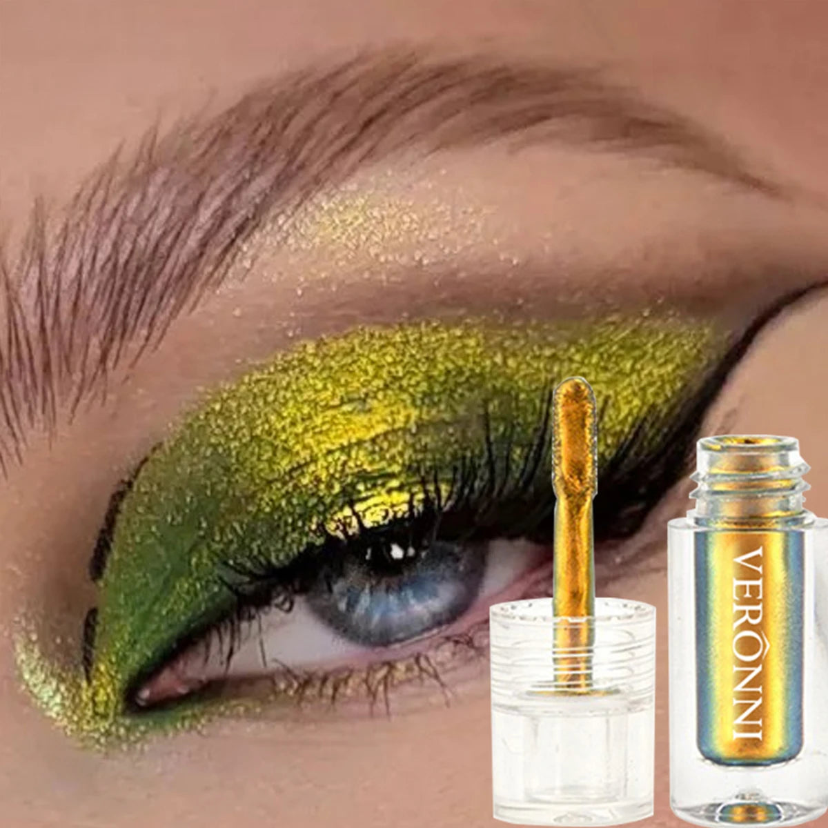 SabbaVie™ Chameleon Liquid Eyeshadow & Lip Glitter – Multi-Chrome Diamond Makeup for Eyes, Lips & Face