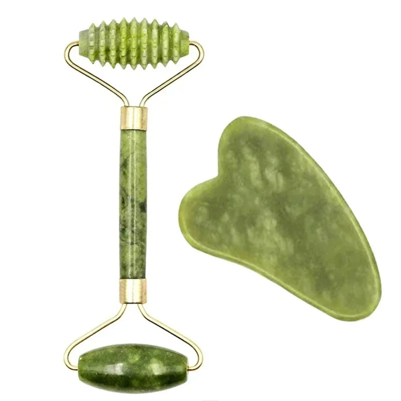 SabbsVie™ Premium Jade Roller & Gua Sha Massage Set – [Color/Style Name]