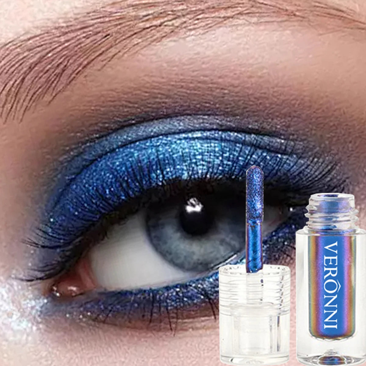 SabbaVie™ Chameleon Liquid Eyeshadow & Lip Glitter – Multi-Chrome Diamond Makeup for Eyes, Lips & Face