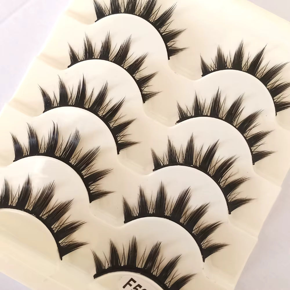 SabbaVie™ Natural Long Cosplay Lashes — Reusable Set