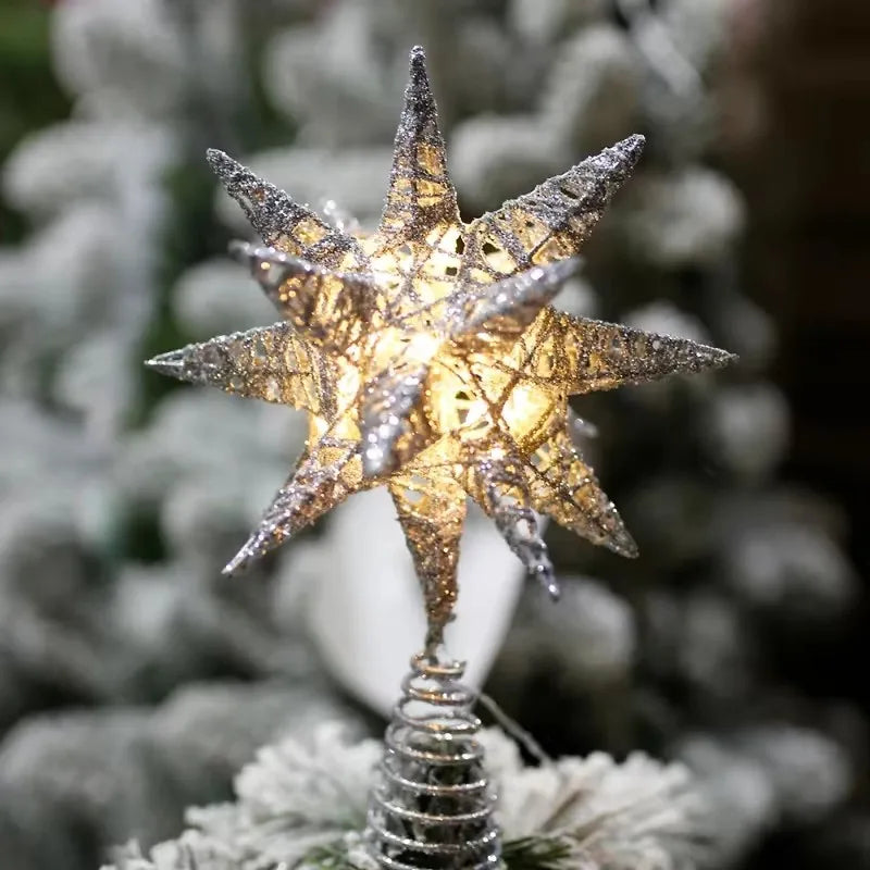 SabbaVie™ Elegant LED Christmas Tree Table Ornament – Gold / Silver