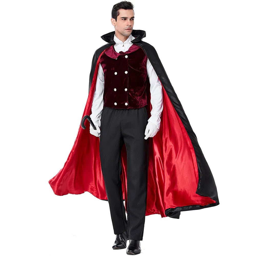 SabbaVie™ Vampire Halloween Costume – Classic Gothic Cape Set
