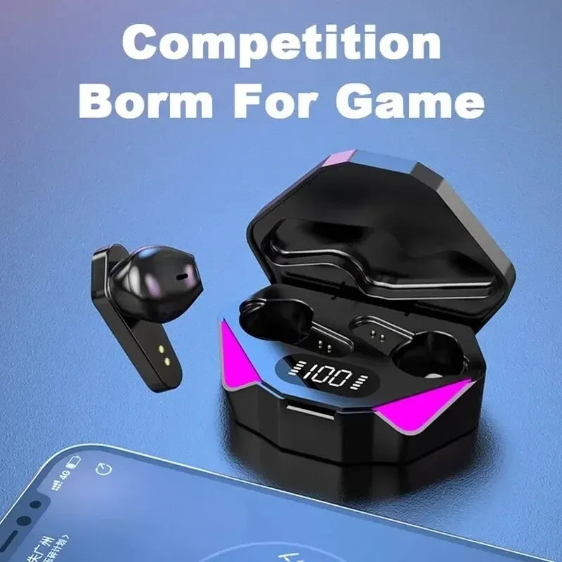 LS™ Wireless Gaming Earbuds with Bluetooth 5.3 & LED Charging Case – Noise Cancelling Gaming Headphones (Sold by SabbaVie™)
