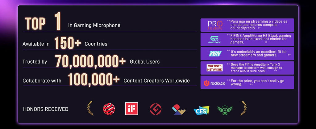 FIFINE™ Portable RGB Gaming Microphone with Noise Reduction & USB Plug-and-Play Dock (Sold by SabbaVie™)