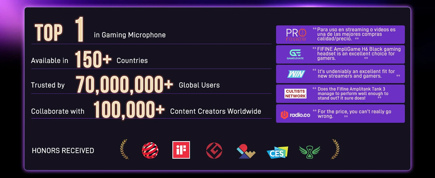 FIFINE™ Portable RGB Gaming Microphone with Noise Reduction & USB Plug-and-Play Dock (Sold by SabbaVie™)