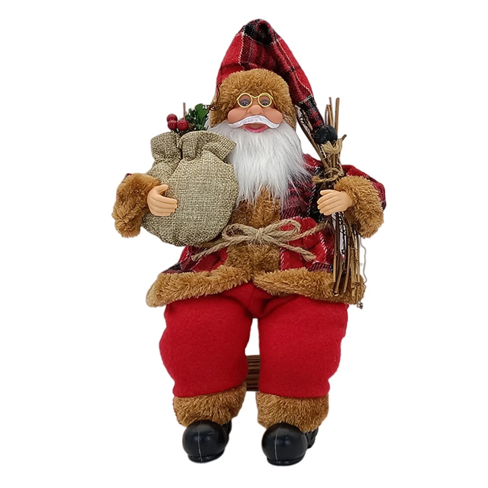 SabbaVie™ Luxury Christmas Standing Santa Figurines – Handcrafted Holiday Décor