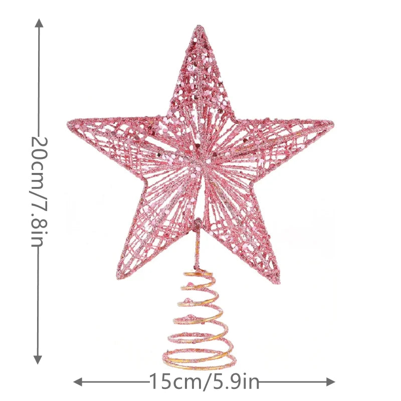 SabbaVie™ Sparkling Pink LED Star Ornament