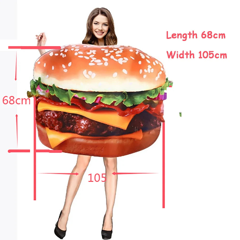 SabbaVie™ Funny Food Costume Set – Burger & Fries Halloween Outfit