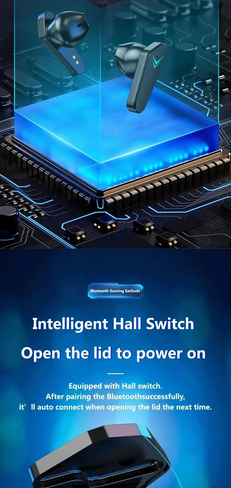 LS™ Wireless Gaming Earbuds with Bluetooth 5.3 & LED Charging Case – Noise Cancelling Gaming Headphones (Sold by SabbaVie™)