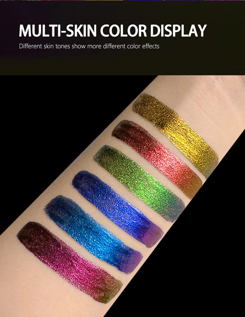 SabbaVie™ Chameleon Liquid Eyeshadow & Lip Glitter – Multi-Chrome Diamond Makeup for Eyes, Lips & Face