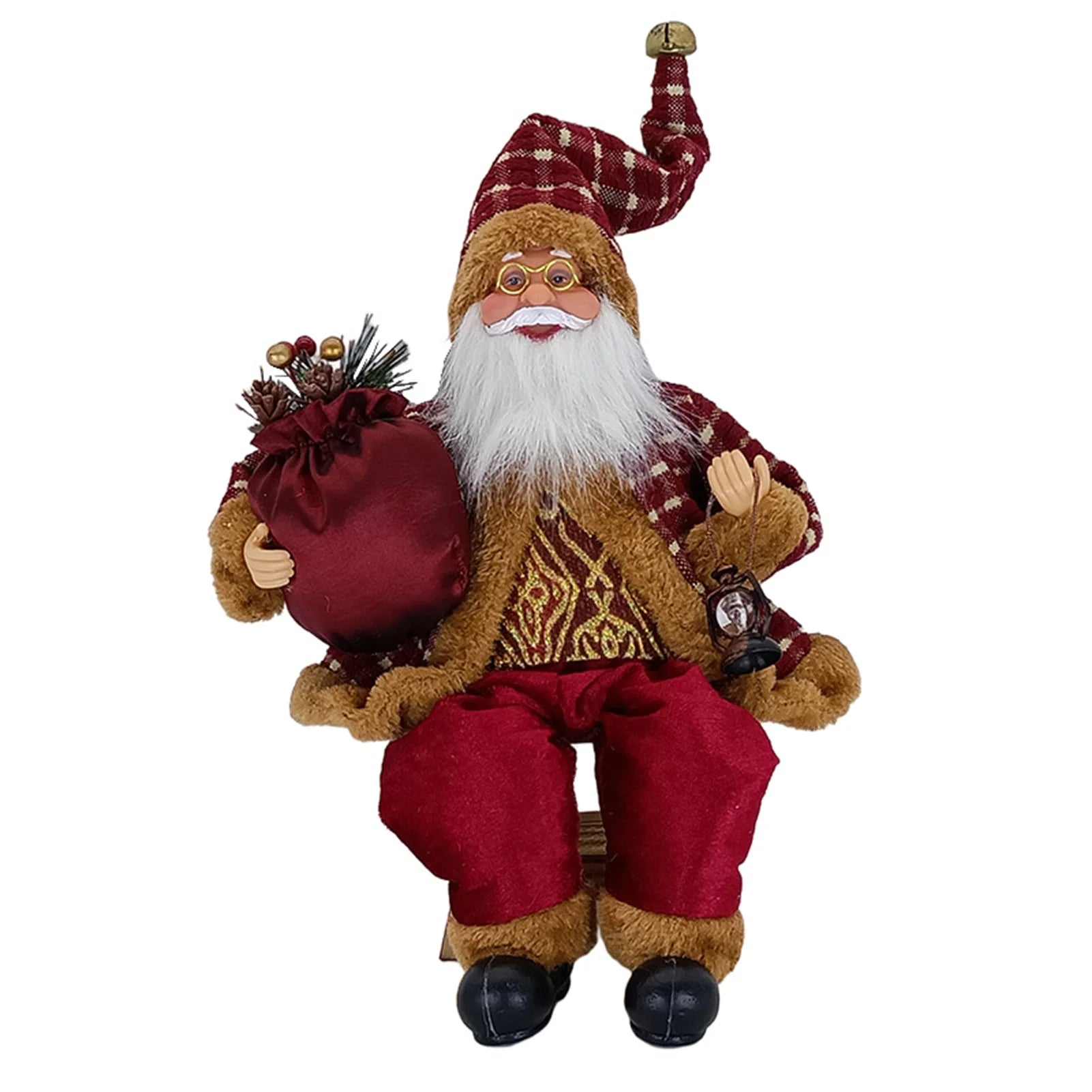SabbaVie™ Luxury Christmas Standing Santa Figurines – Handcrafted Holiday Décor