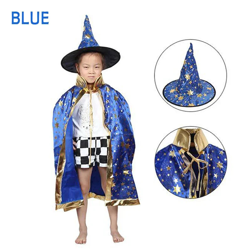 SabbaVie™ Wizard Kids Costume – Magical Cloak & Hat