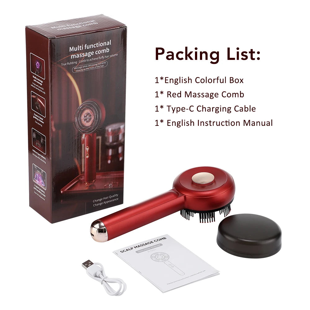 💆‍♀️ 3️⃣ SabbaVie™ Electric Hair & Scalp Massage Comb — Vibrating Infrared Comb