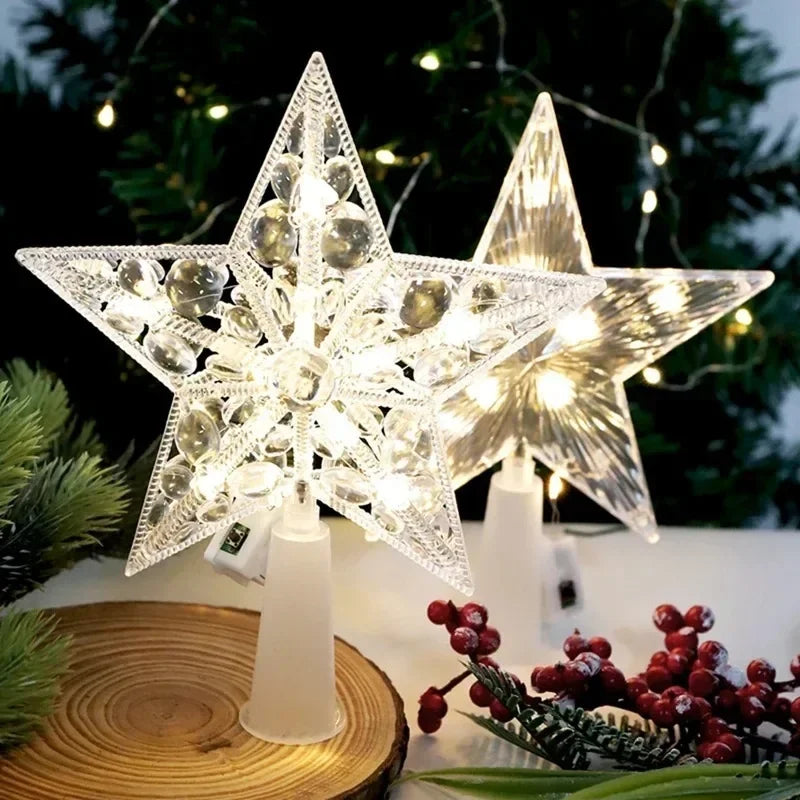 SabbaVie™ LED Mini Christmas Star Light – 15cm Holiday Table Decor