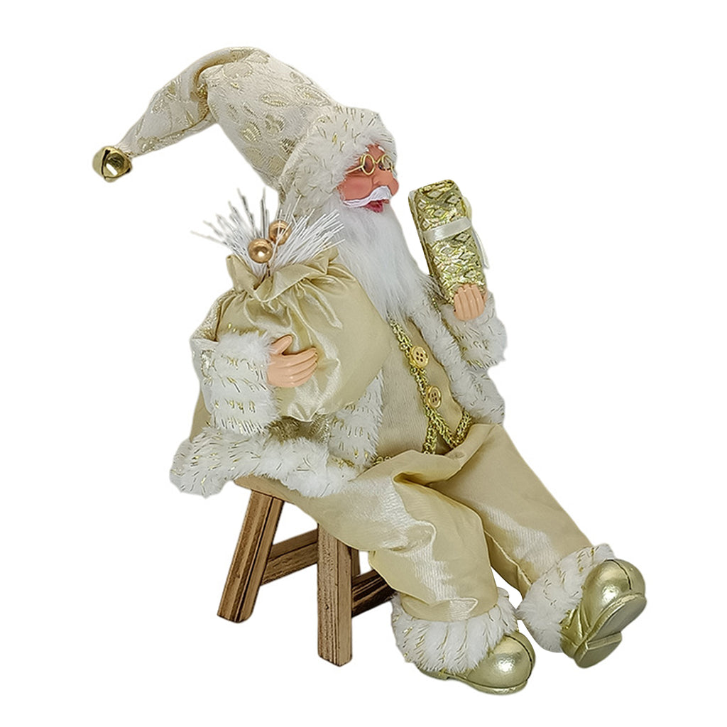 SabbaVie™ Luxury Christmas Standing Santa Figurines – Handcrafted Holiday Décor