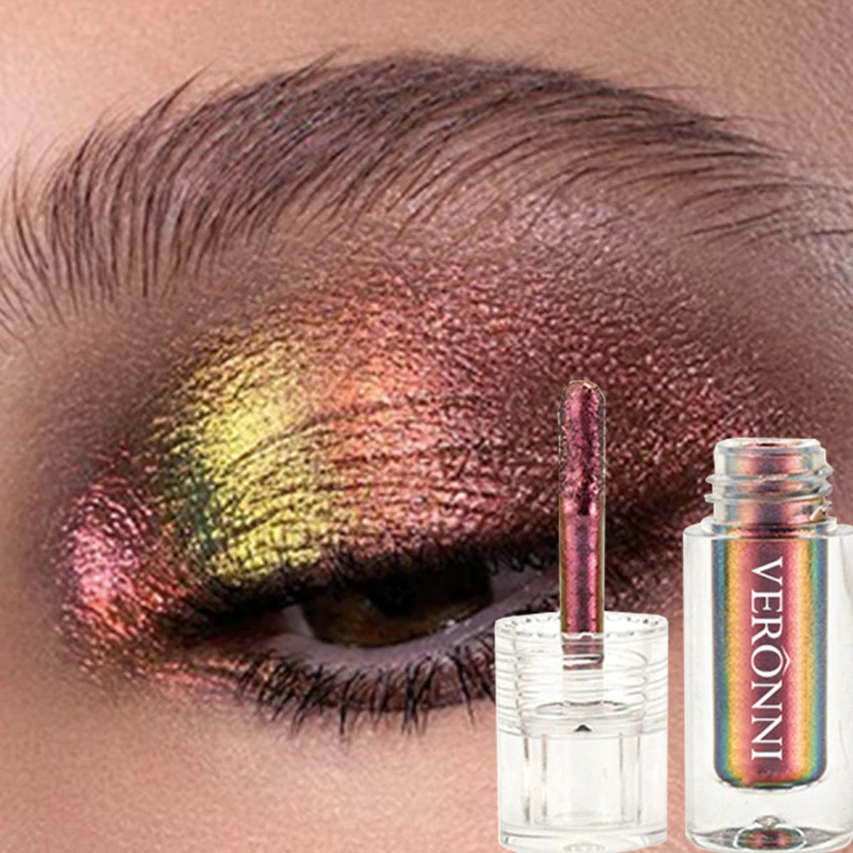SabbaVie™ Chameleon Liquid Eyeshadow & Lip Glitter – Multi-Chrome Diamond Makeup for Eyes, Lips & Face