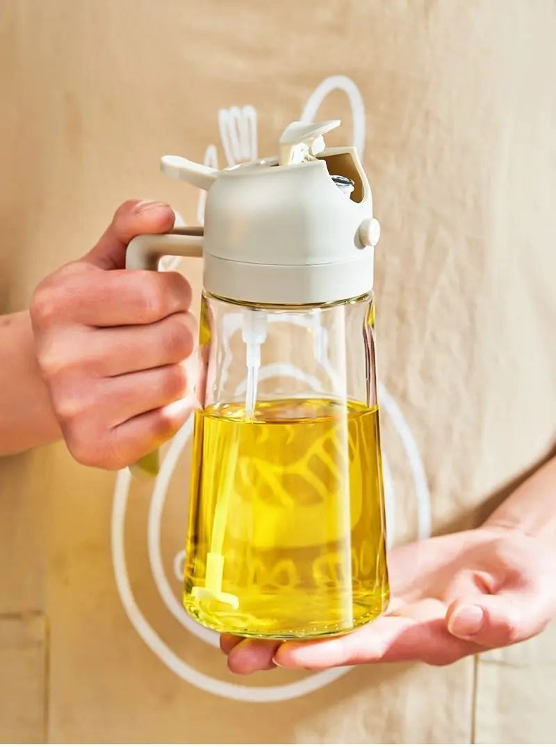 🫙 9️⃣ SabbaVie™ 2-in-1 Oil Dispenser & Sprayer — Precise Cooking Control